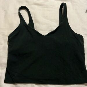 Dark Green Align tank top